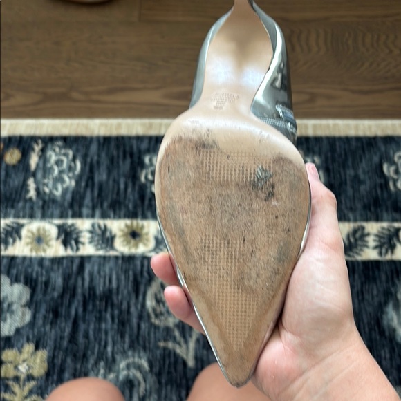 SCHUTZ Silver Heeled Boots with Metallic Finish - Picture 6 of 9